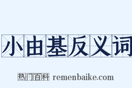 小由基反义词是什么意思的图片